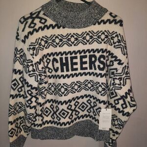 Cheers Holiday Sweater New With Tags Medium